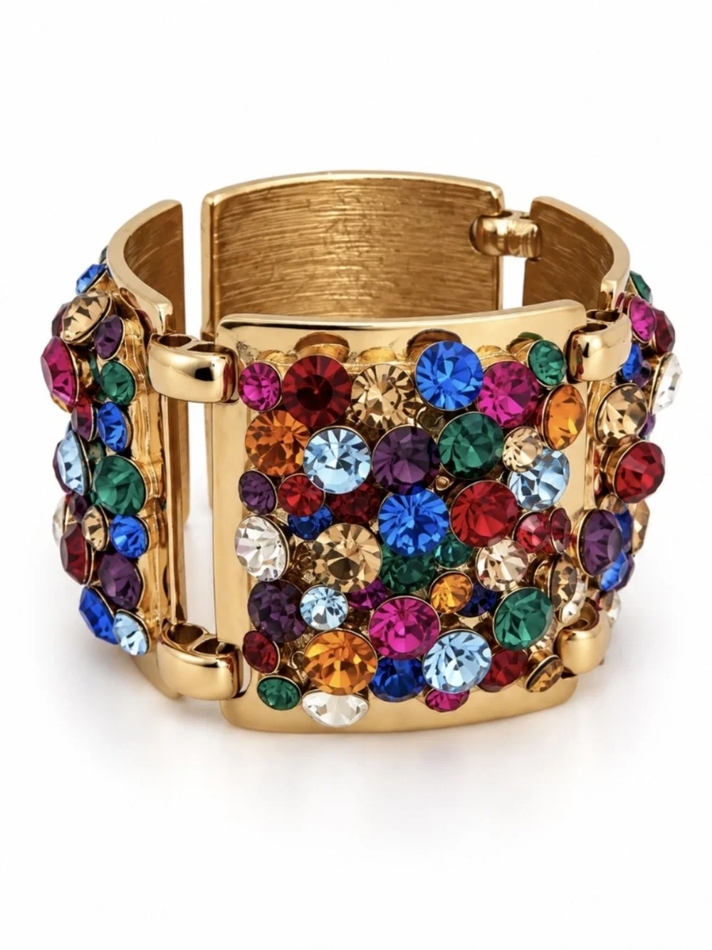 KATE SPADE • Vintage Crystal Kaleidoscope Multicolor Statement Bracelet